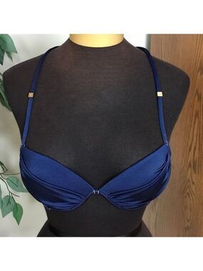 Victoria’s Secret 34B dark navy halter bikini top